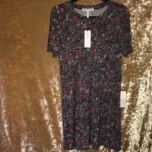 BCBGeneration Floral A- Line Knit Shirt Dress